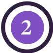 Purple circular icon with the number two in white