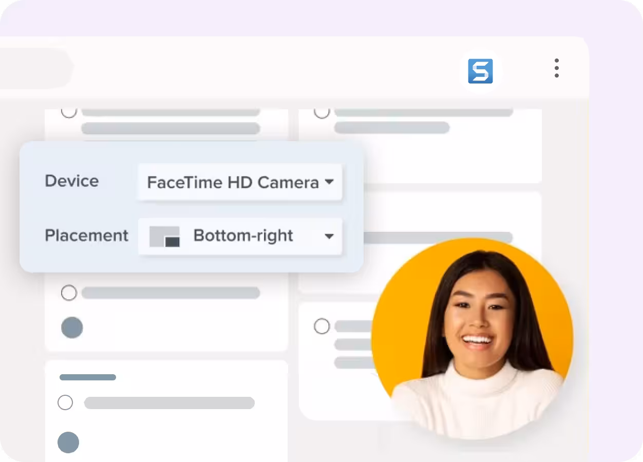 Screenshot of a guide interface titled ‘Creating a Lead in Salesforce: Step-by-Step Guide,’ with options for scrolling and opening the guide, next to text highlighting Tango Capture and Tango Embed features