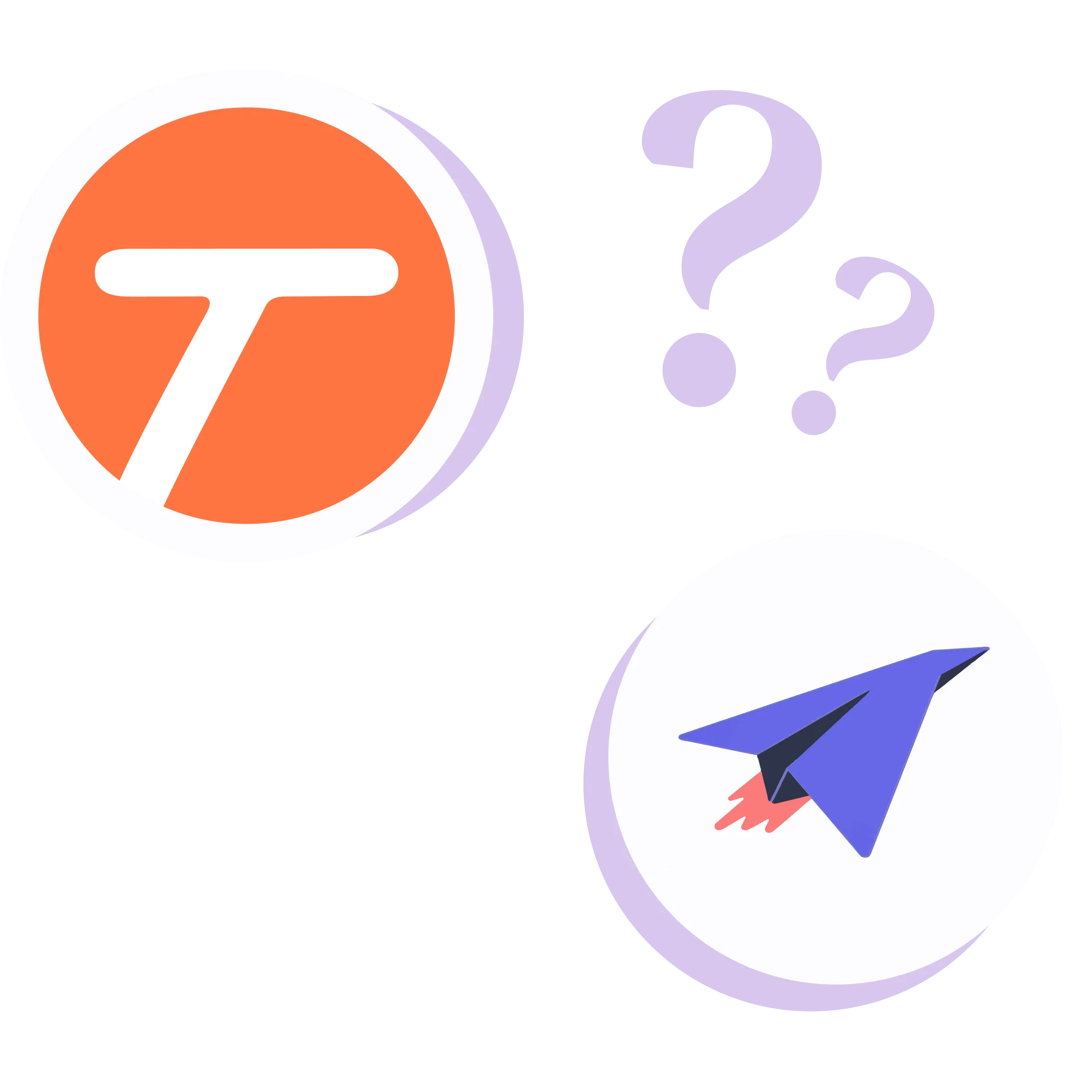 Tango logo and Haiku logo with a connecting line between them, surrounded by question marks.