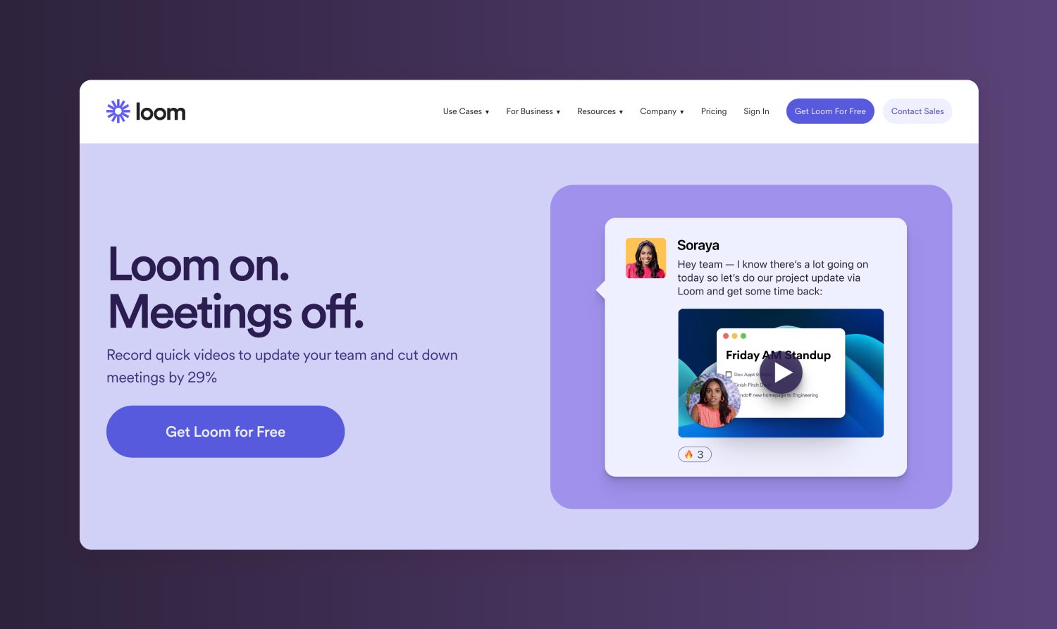 A screenshot of Loom’s platform.