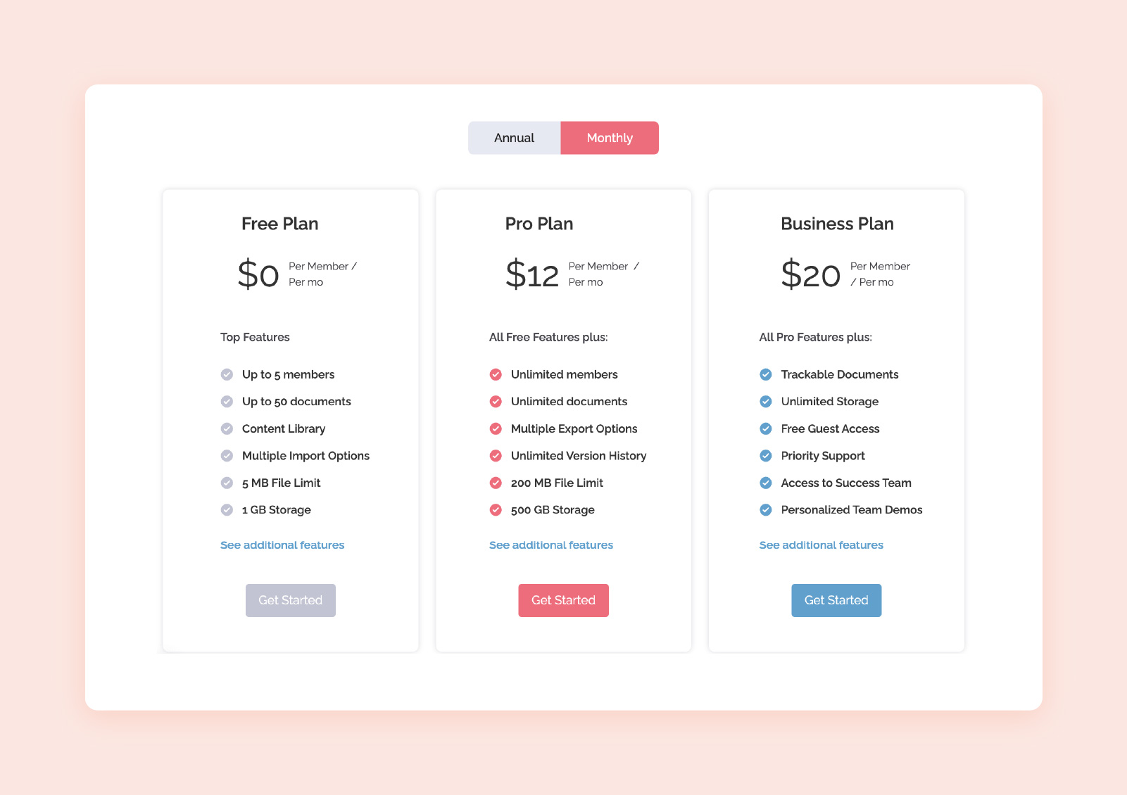 A screenshot of Bit.Ai's pricing.