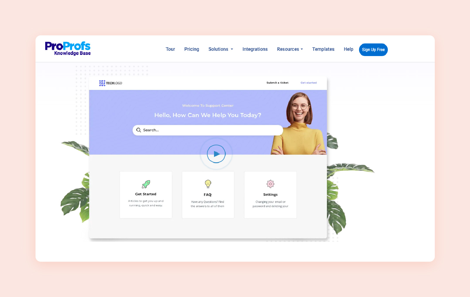 A screenshot of ProProfs' platform.