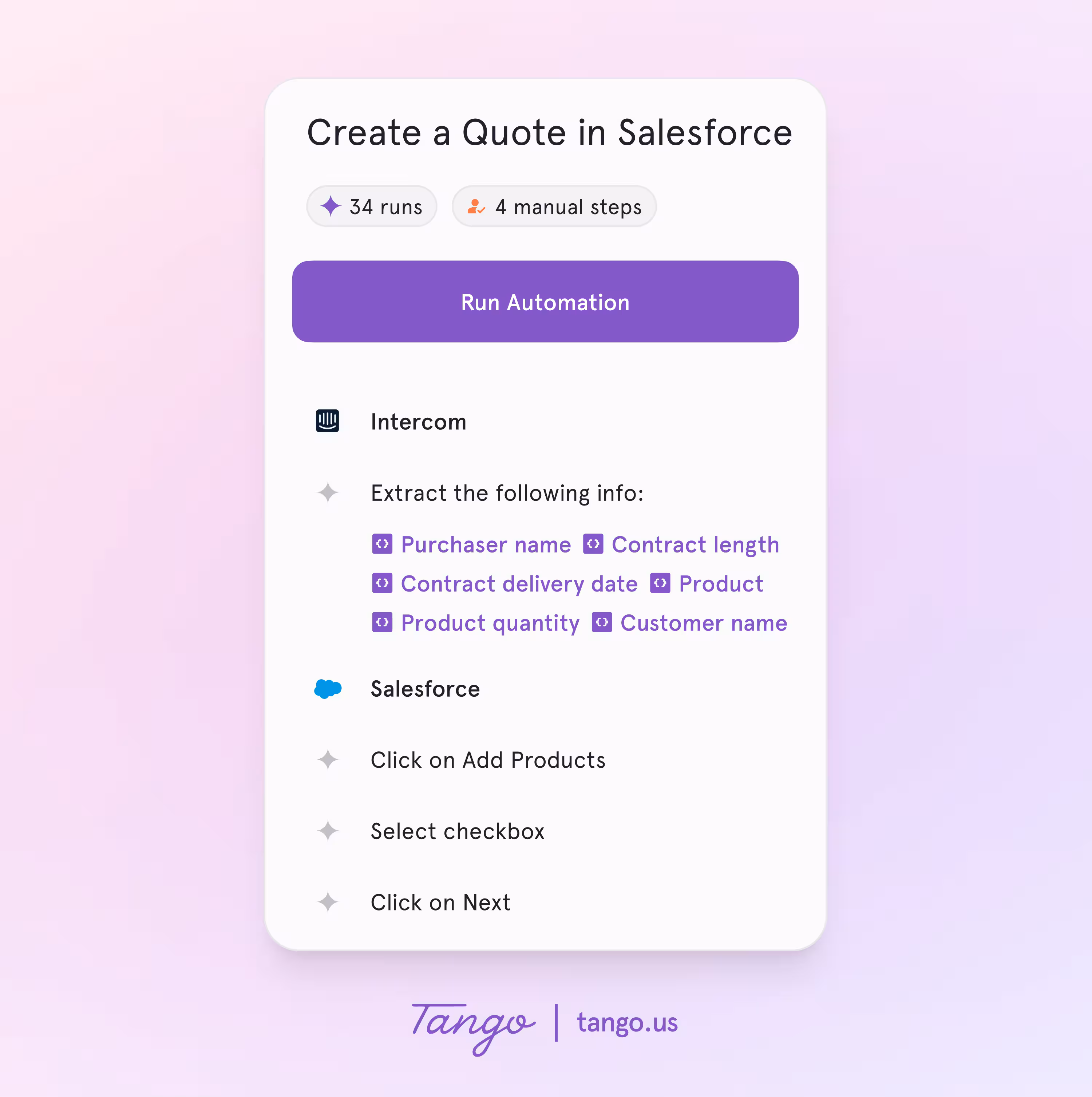 Tango Automations screenshot