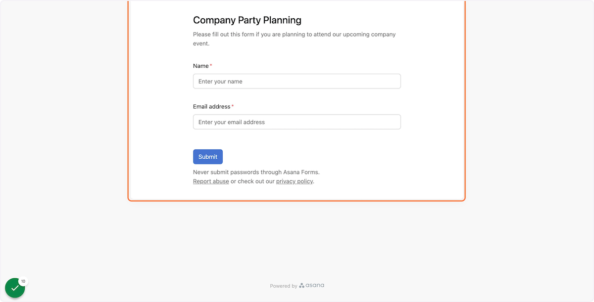 Click on your form to view