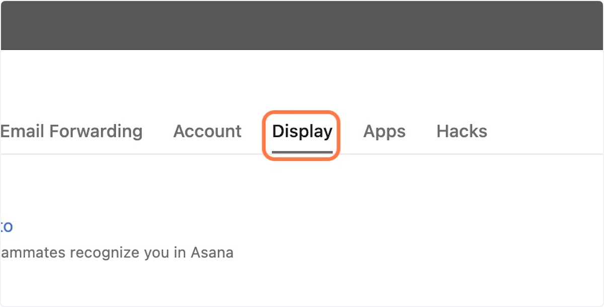 Click on "Display"