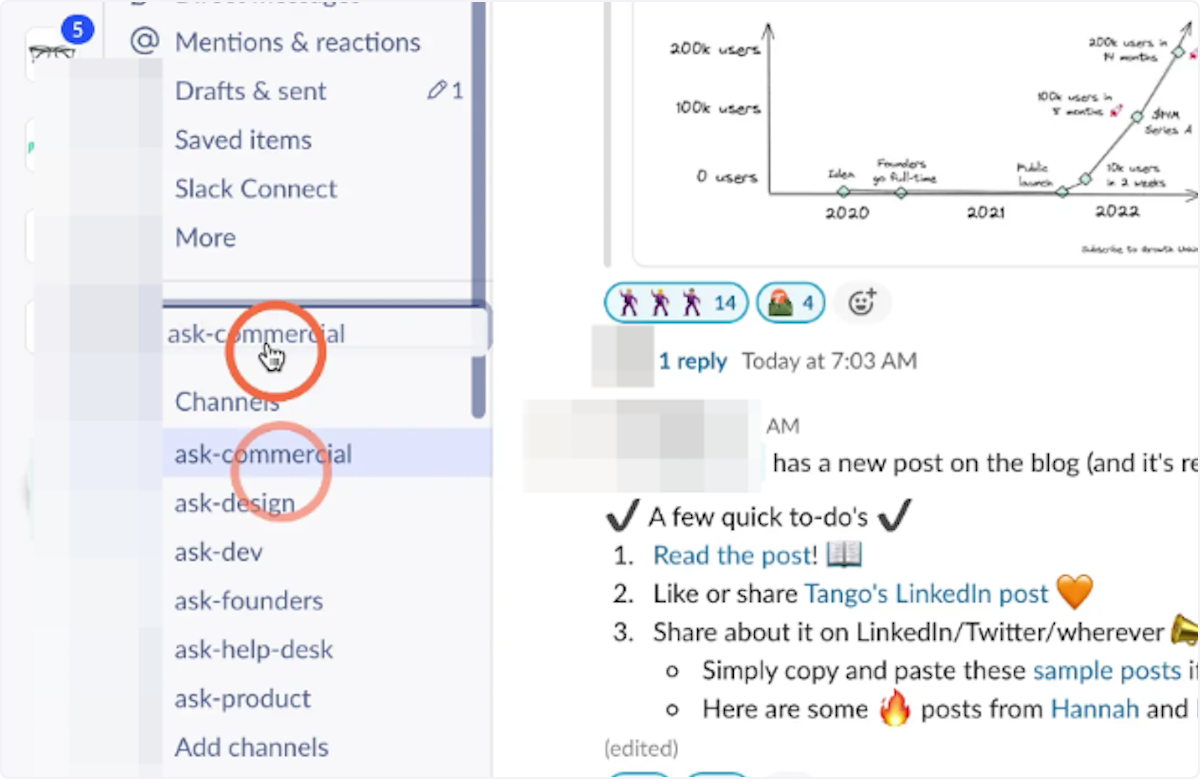 To add a channel to a Section, you can drag the channel into the section in the sidebar
