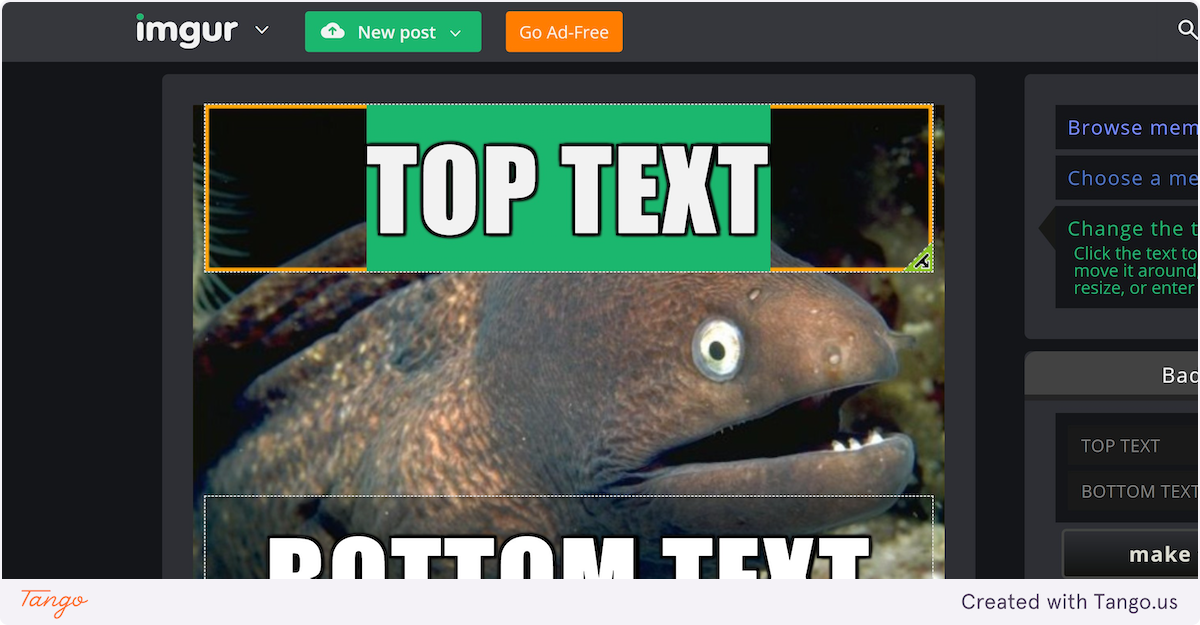 Type "THAT FEELING WHEN YOU NEED TO UPDATE THE WIKI WITHOUT TANGO"