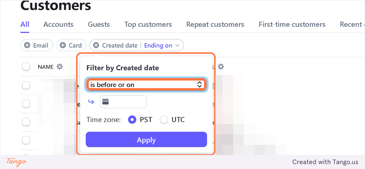 Click on is before or on