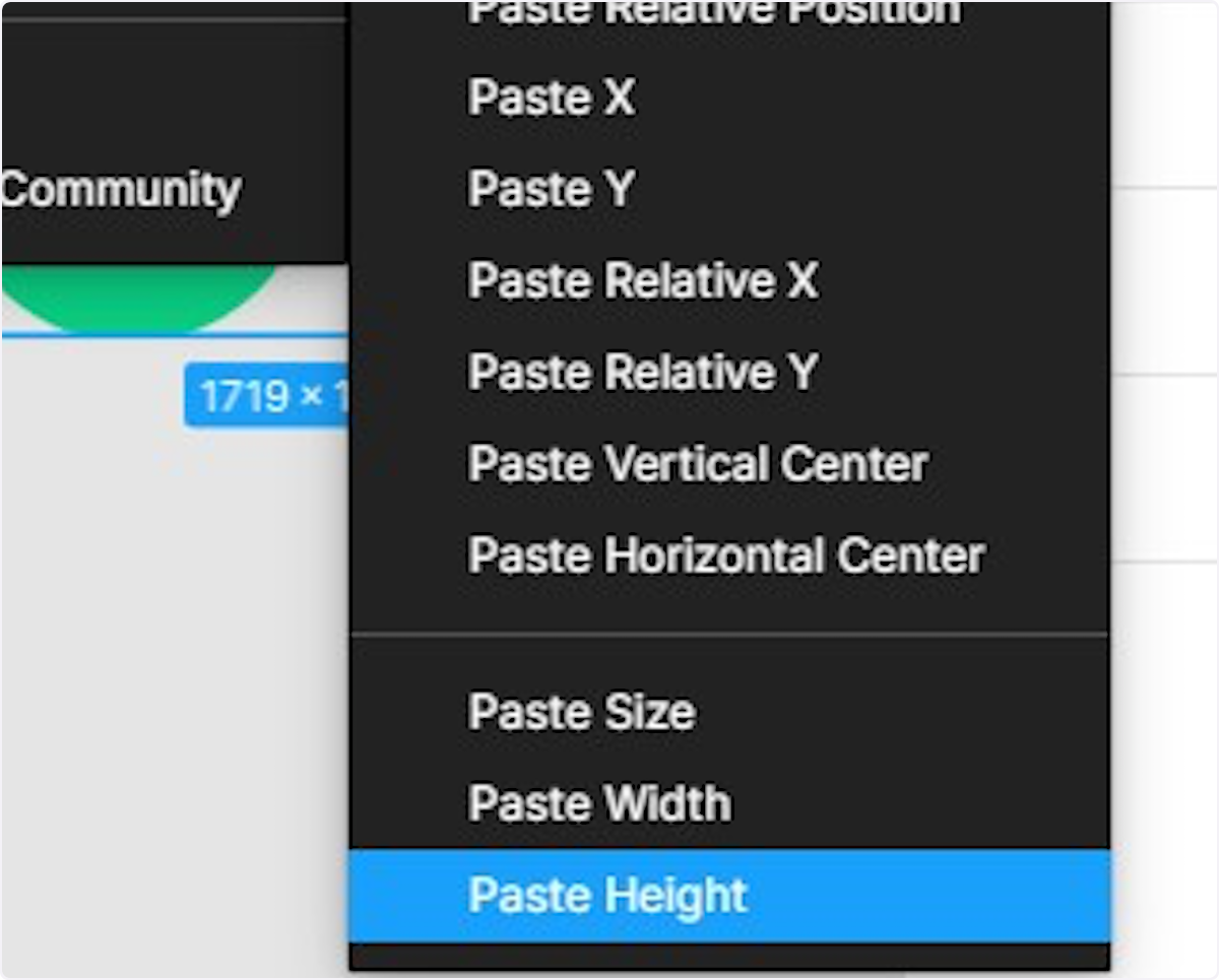 Go through the plugin menus and select Paste Height