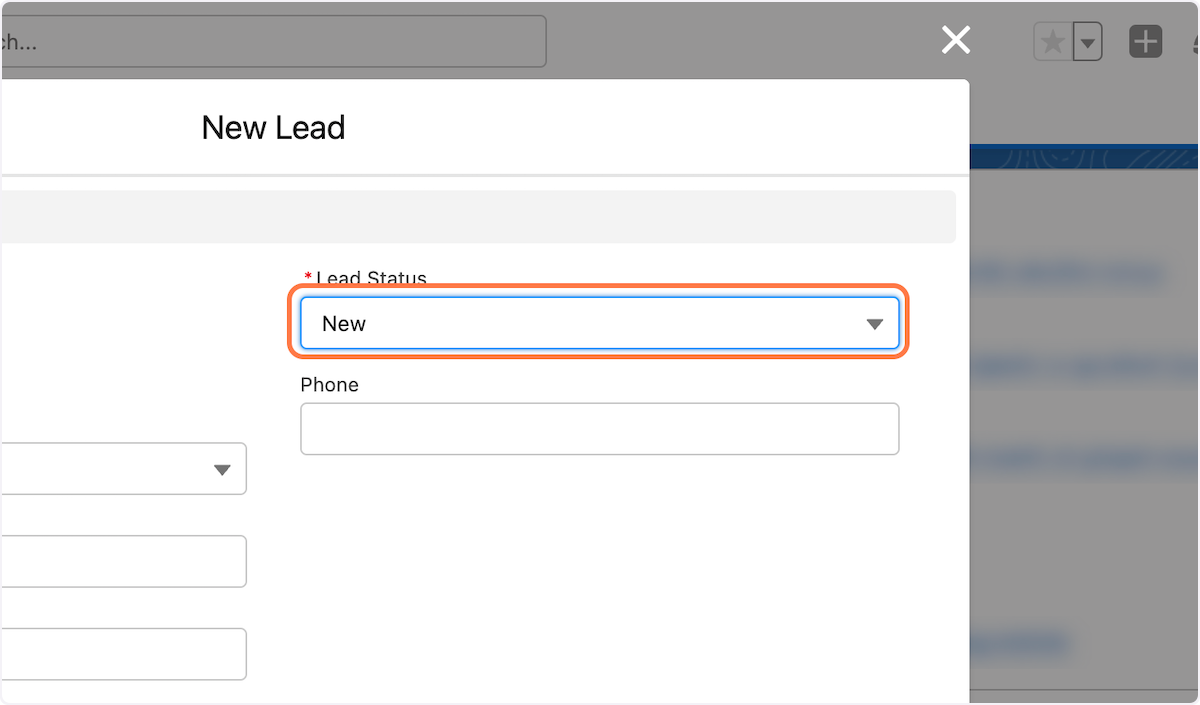 Click on Lead Status and choose Working