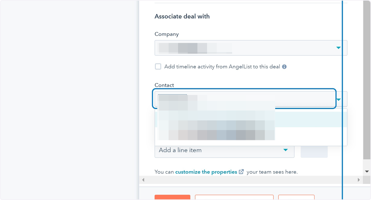 Associate any Contacts with the Deal