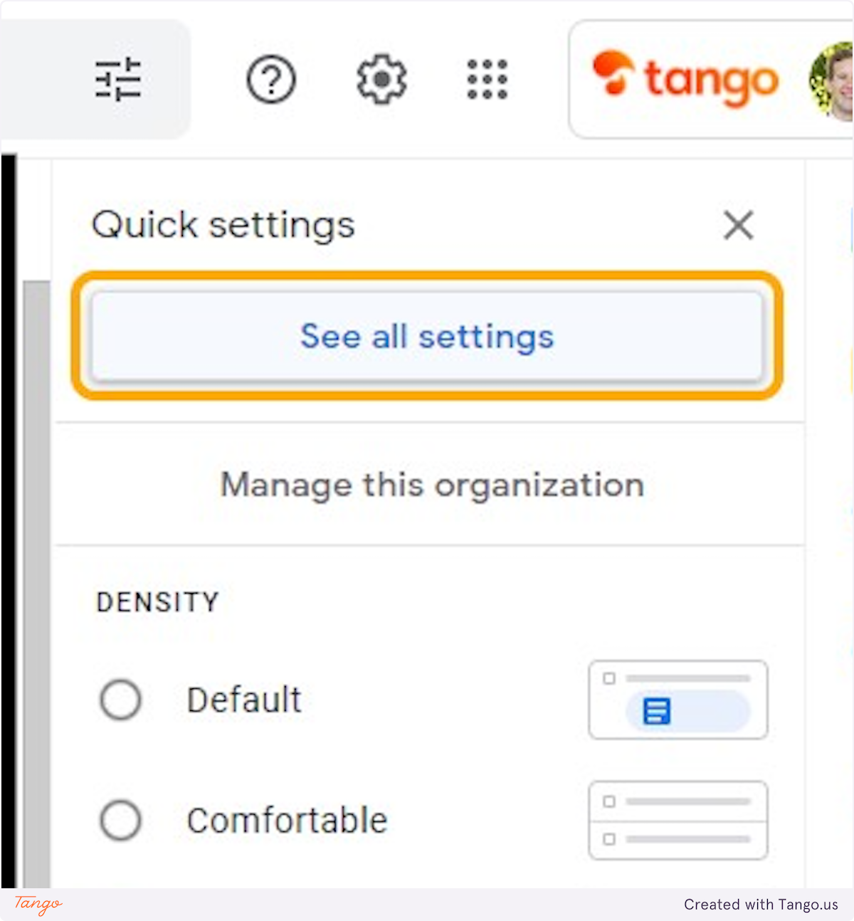 💌 From your inbox, click the Settings Gear and then See all settings