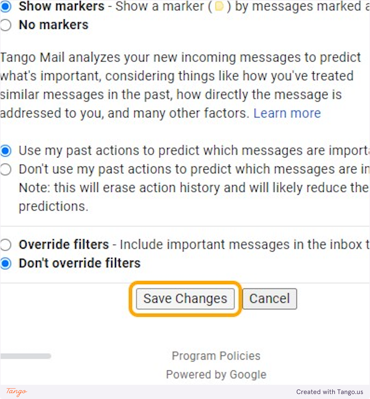 ✅ You're done Click Save Changes to see the magic come to life.