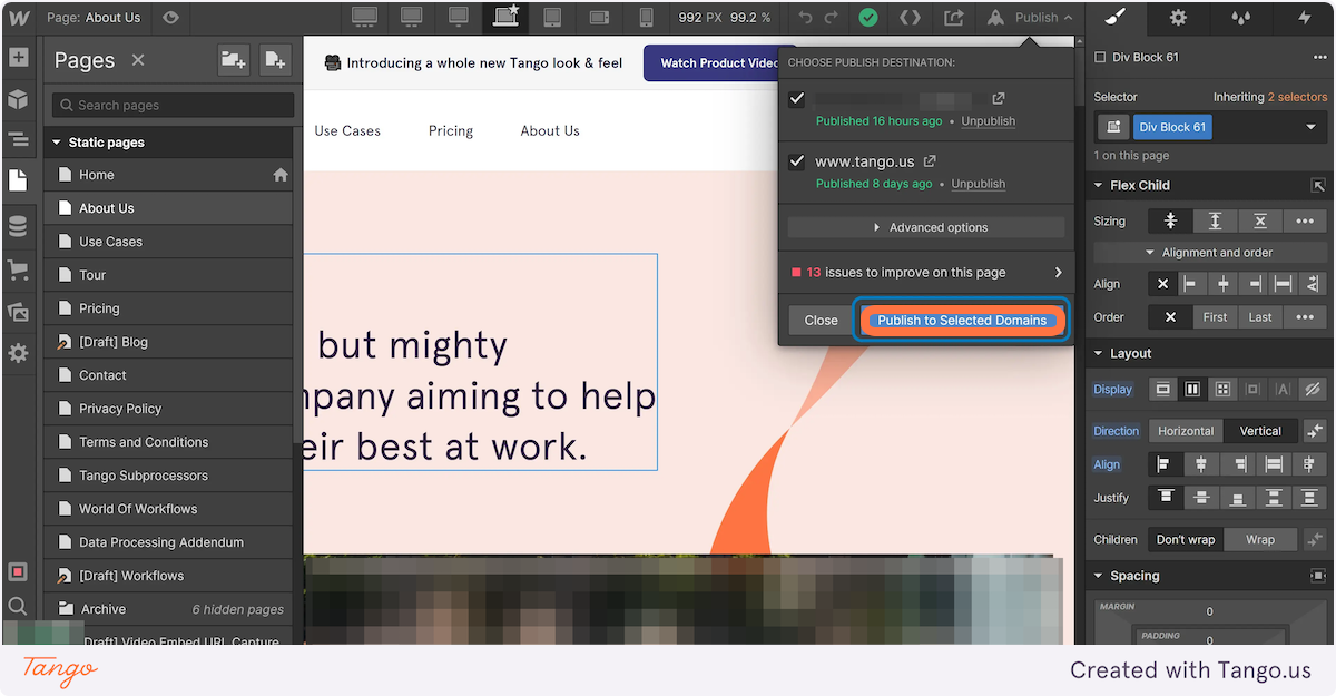 Click to Publish - done!