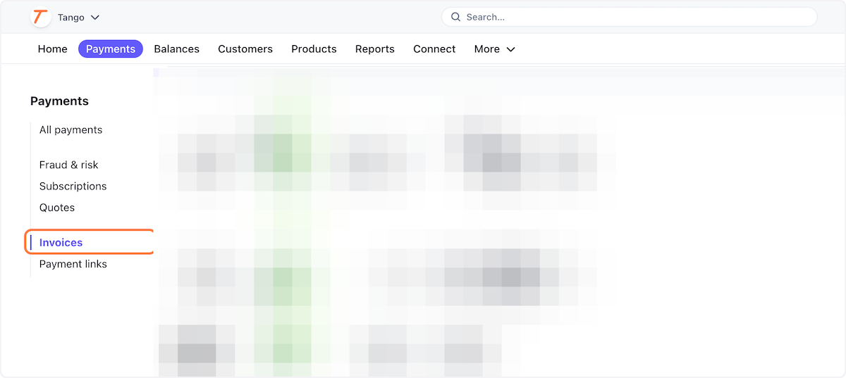 Click on Invoices