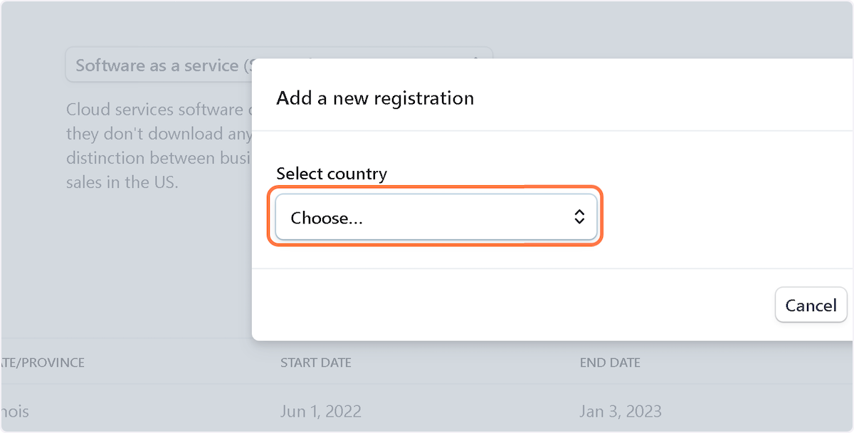 Click on choose…, then type "united", then click on united states
