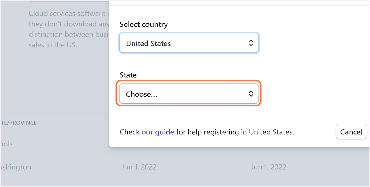 Click on choose…, then type "tex", then click on state