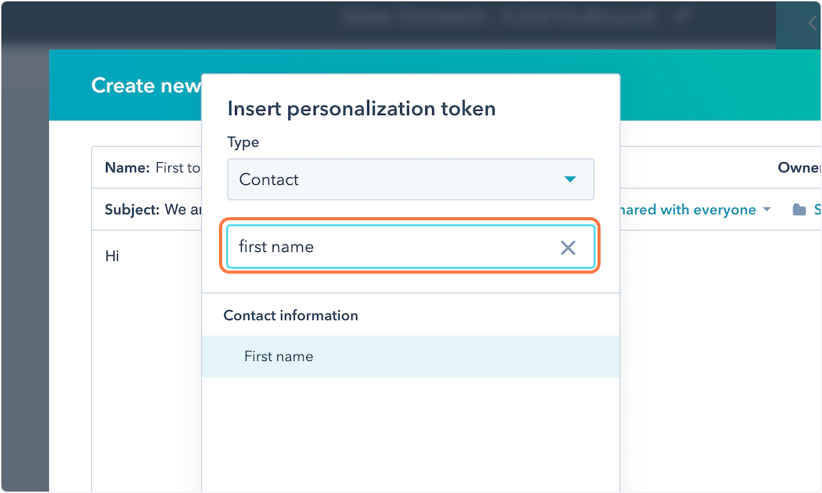 Use a merge tag in the email