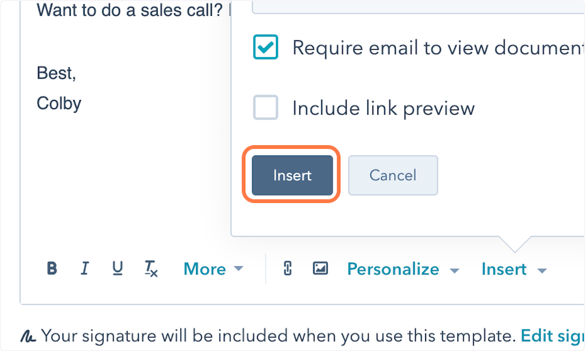 Insert a document