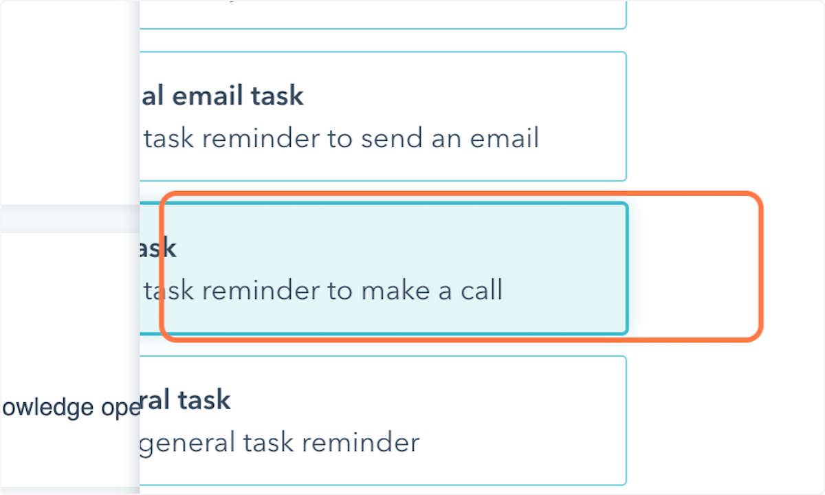 Add follow up / call task