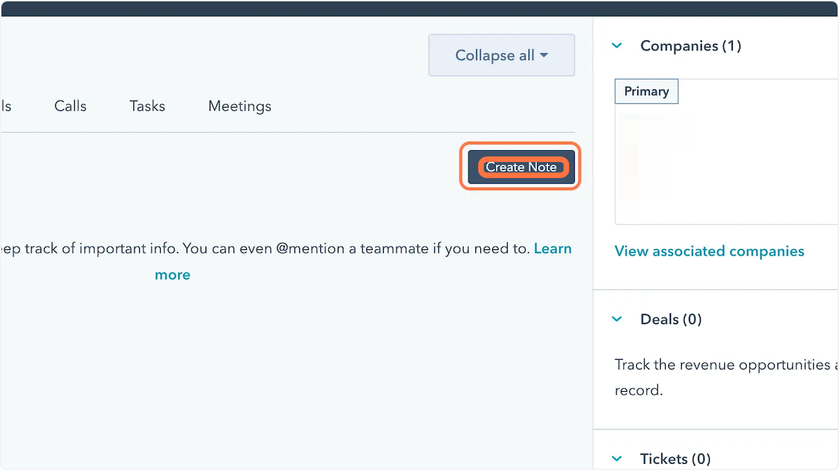 Click on "Create Note" in feed