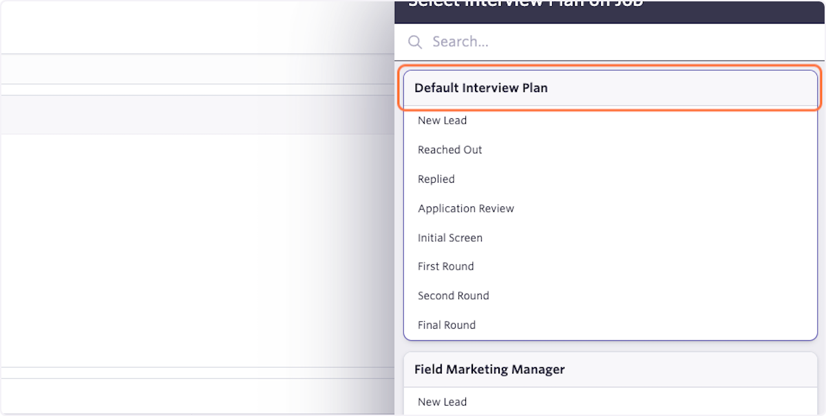 Choose an Interview plan and click on it.