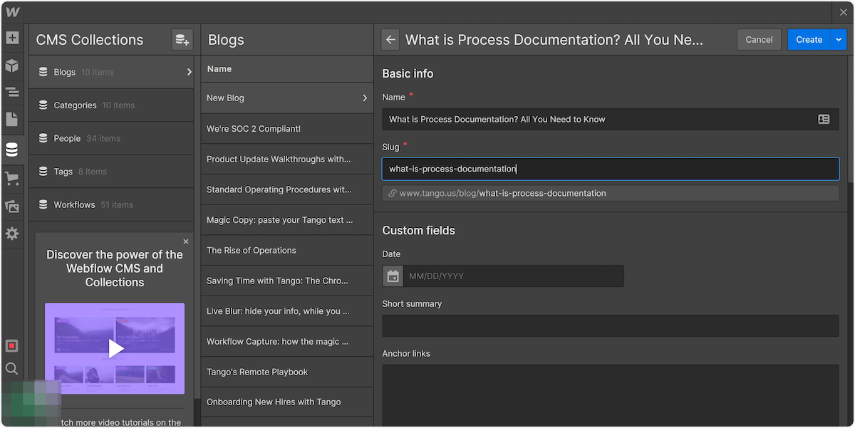 Paste in your required fields