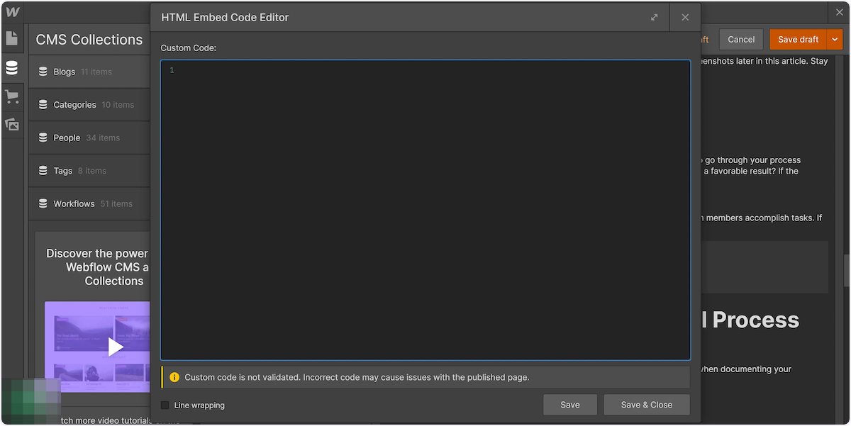 Paste "<div id="onboarding"></div>" into text area