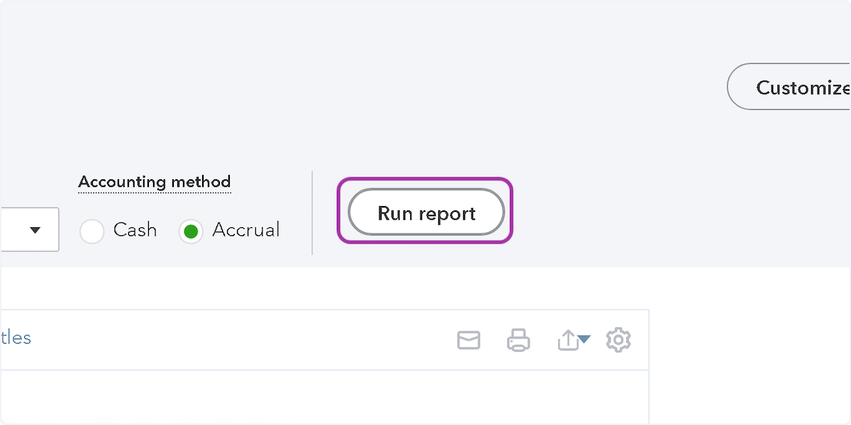Click on Run report