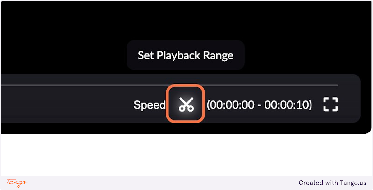 Click the scissors icons to set your desired playback range