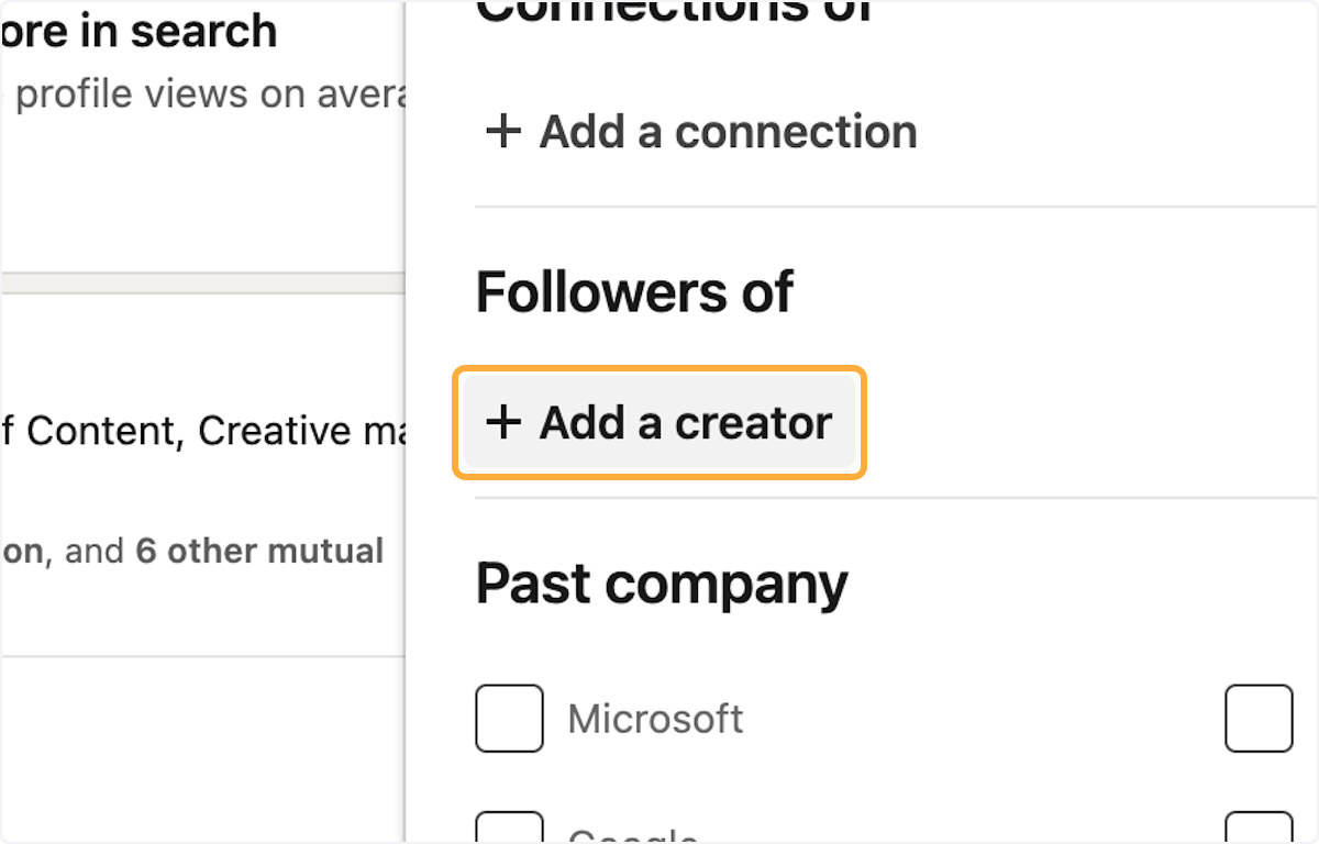 Click on Add a creator