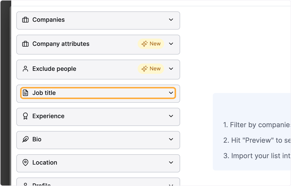 Click on Job title