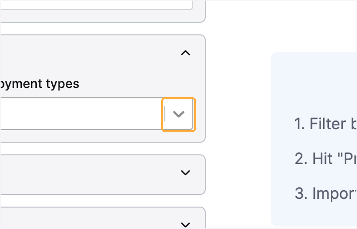 Click on the dropdown.