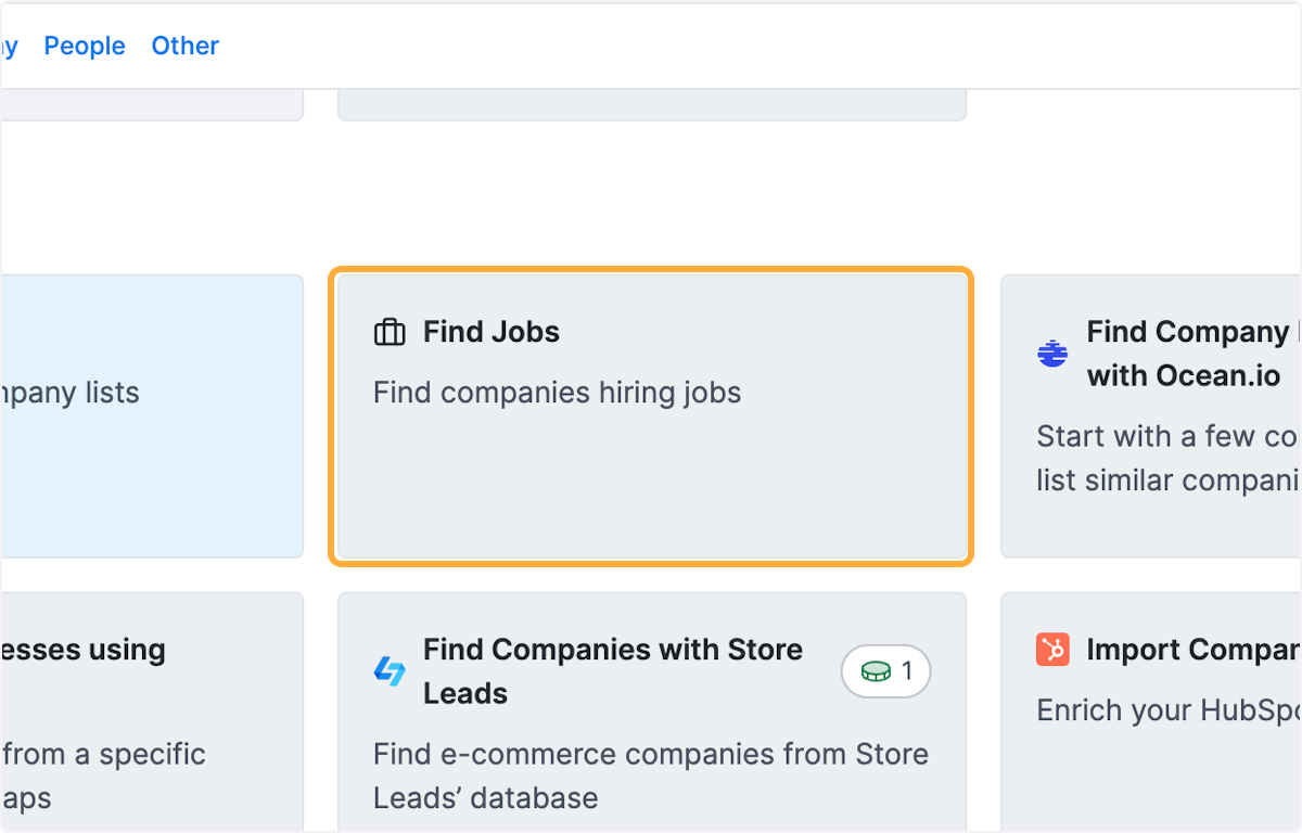 Click on Find Jobs…