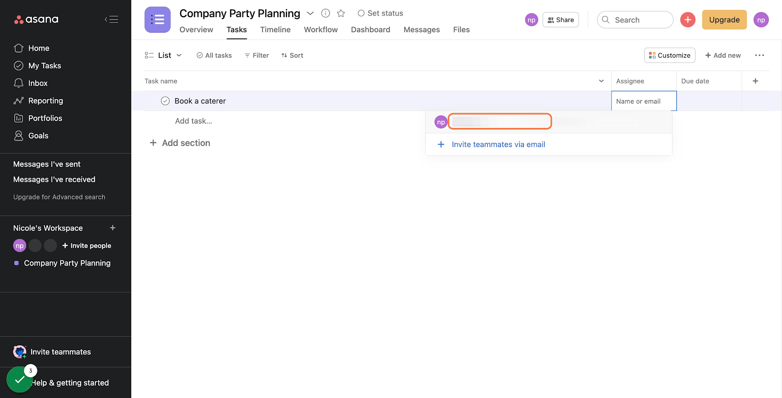 Select the correct assignee