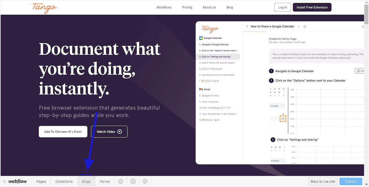Click on menu below to access CMS content like CMS