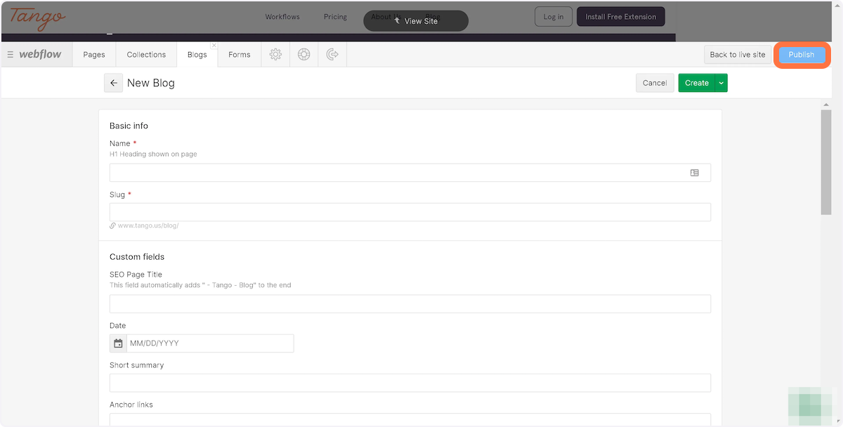Or make a new piece of CMS content or edit an existing one.