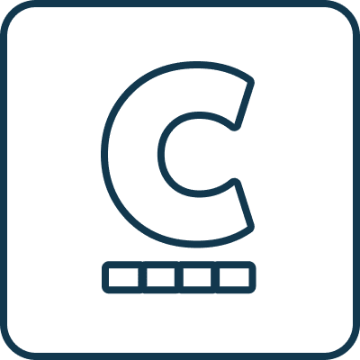 Credit & Debt line icon inside a square