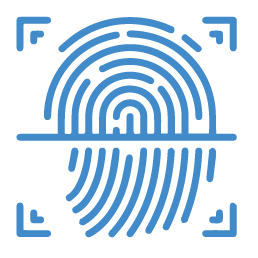icon of thumbprint being scanned