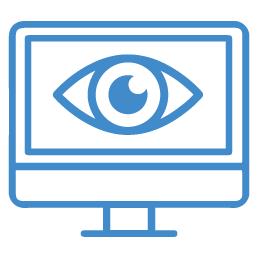 icon of eye on desktop screen