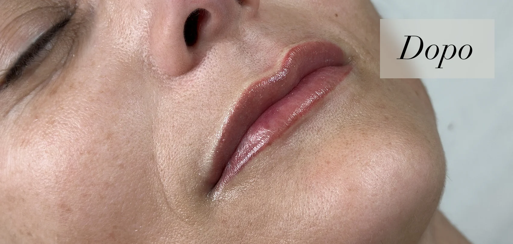 Risultato dermopigmentazione labbra presso centro estetico Lugano