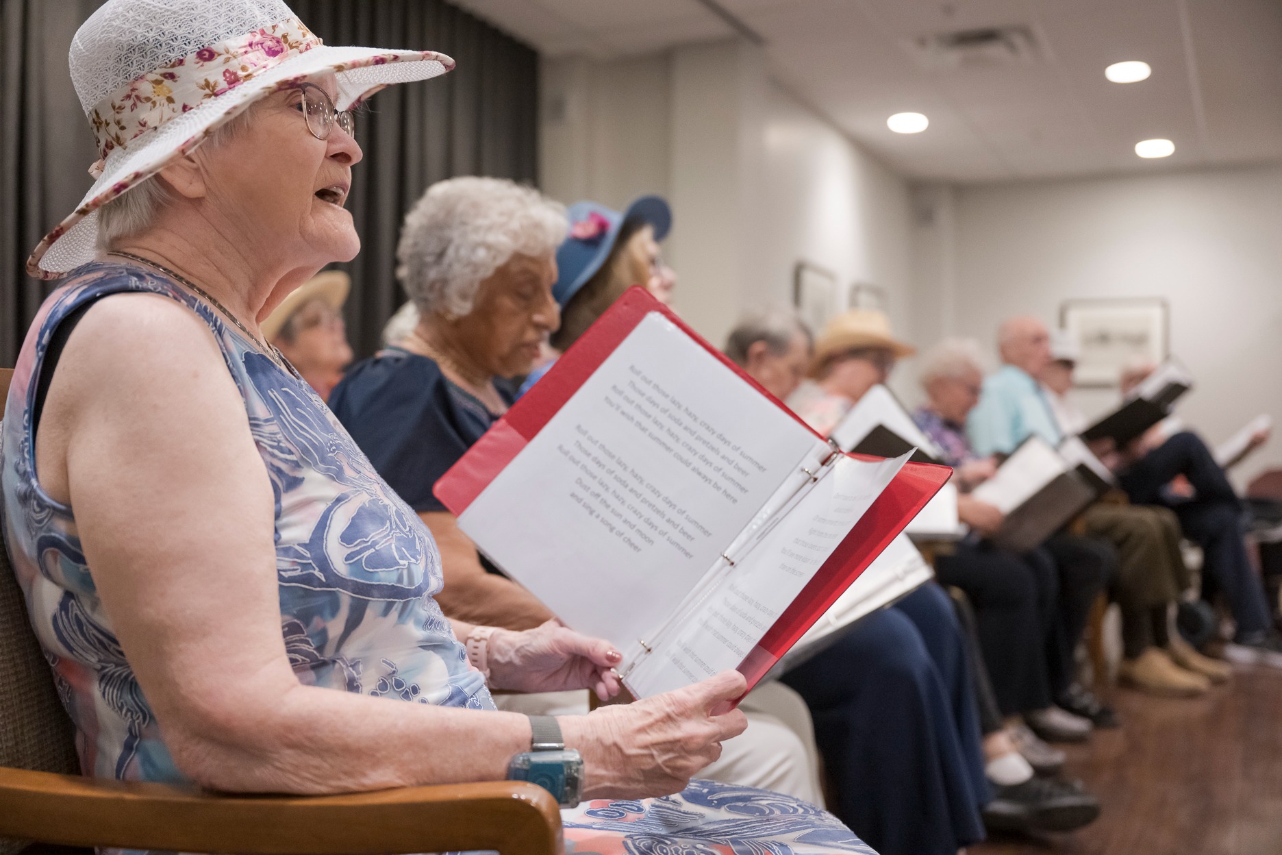 seniors in a community living program
