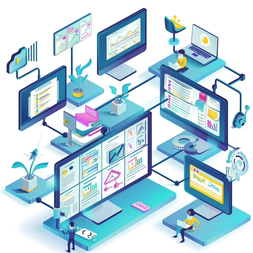 Streamlined workflow with virtual assistants managing tasks efficiently, highlighting business efficiency