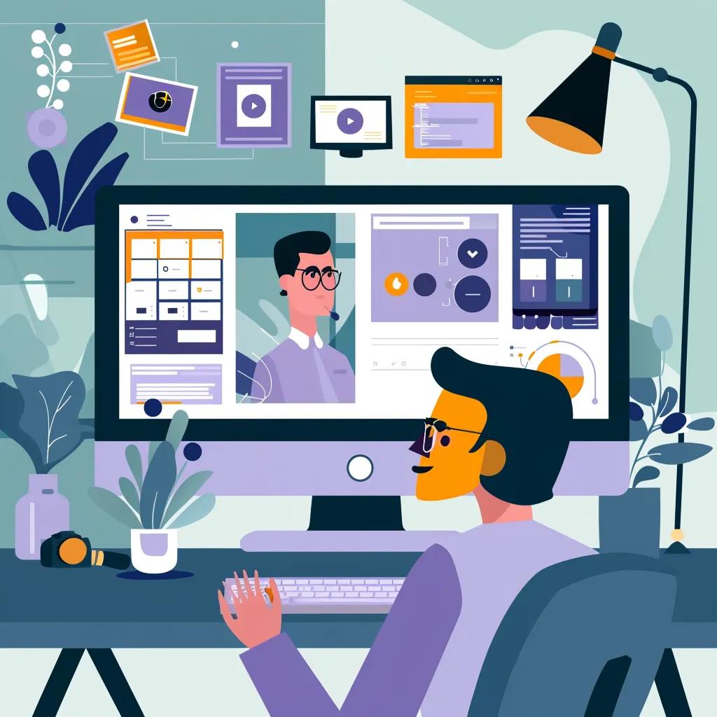 Virtual onboarding session for a virtual assistant, showcasing training materials and a structured process