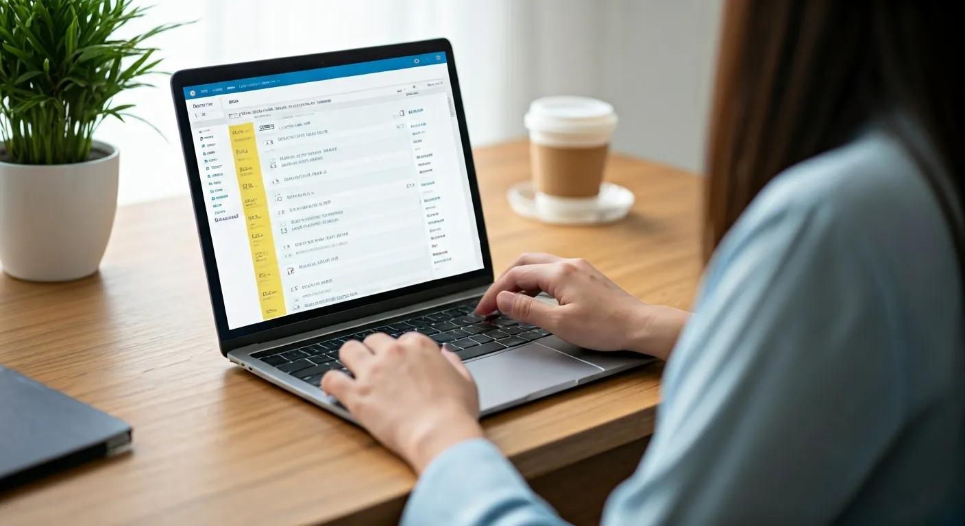 Virtual assistant using project management software on a laptop