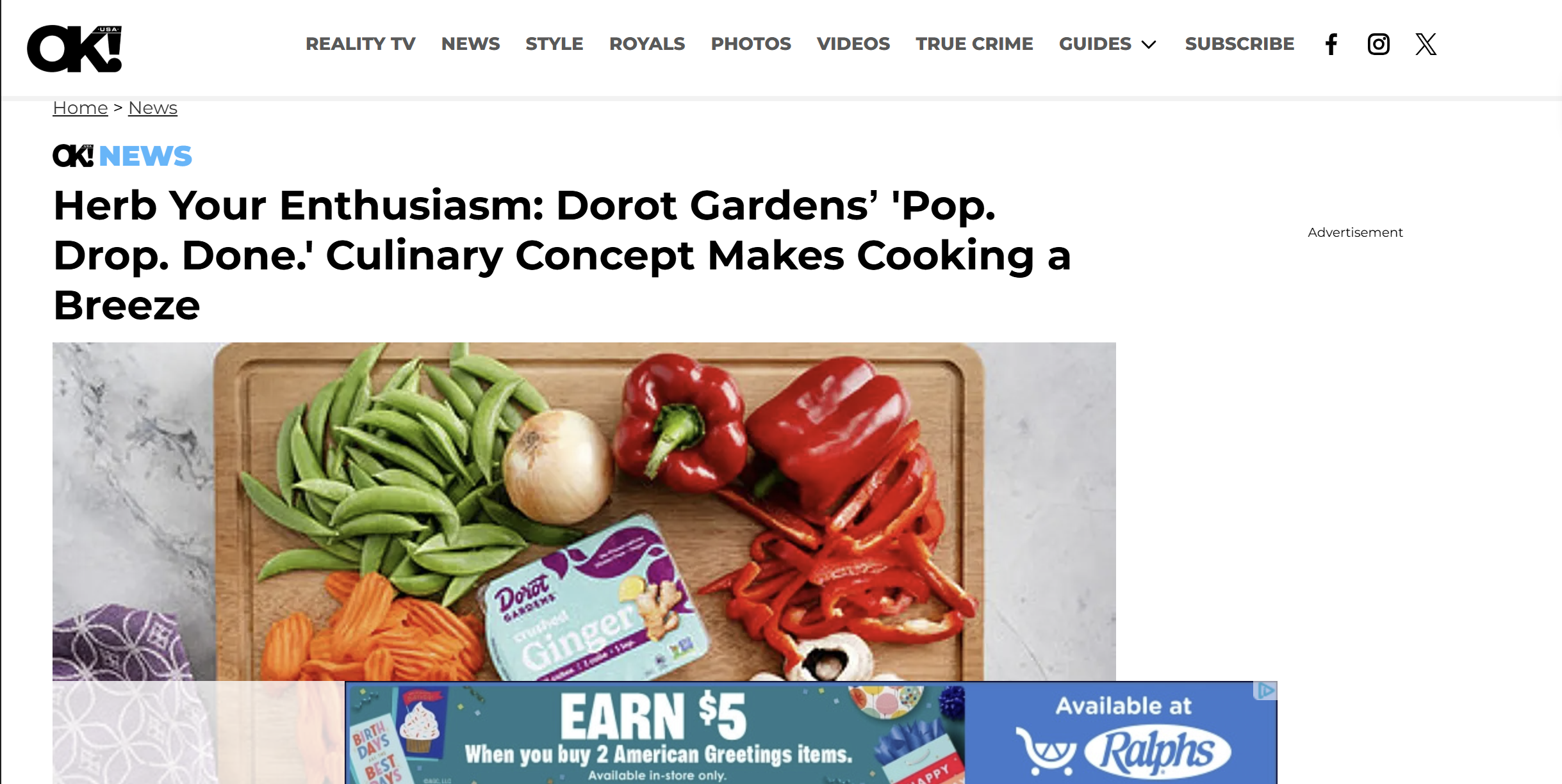 OK Magazine placement