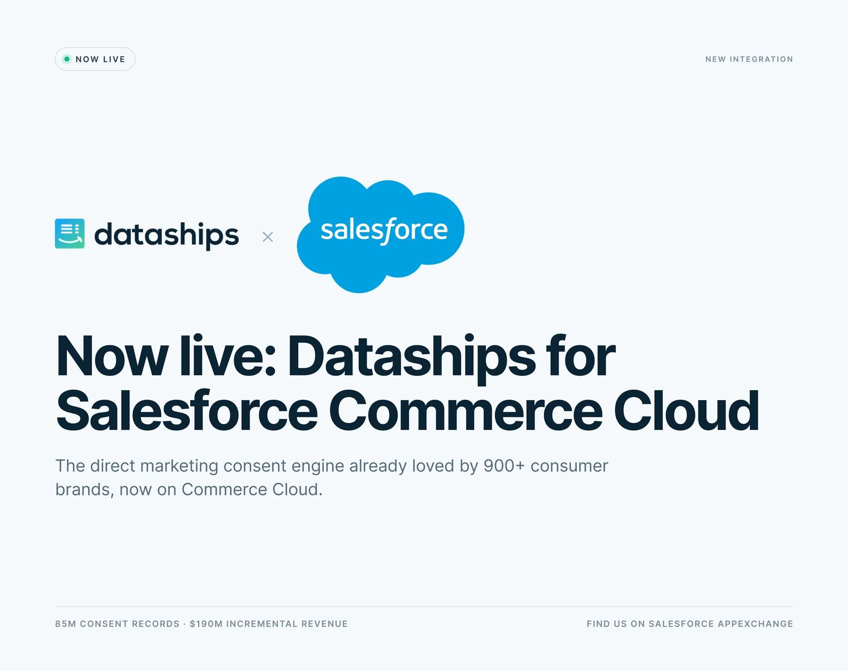 Now live: Dataships for Salesforce Commerce Cloud