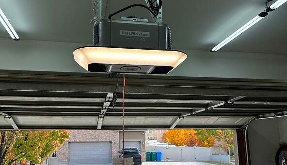 New Liftmaster smart garage door opener installed in Spanish Fork.
