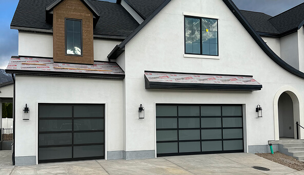 A modern garage door installed by Hayden Doors.