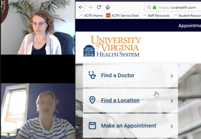 Scientist working with scientific research software